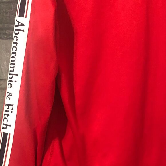Abercrombie & Fitch L Y2K Logo Sleeve Vtg Mens Full Zip Sweatshirt Jacket Preppy - Picture 5 of 9